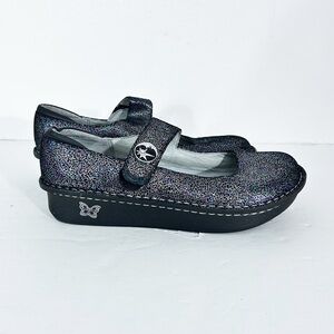 Alegra Paloma Moon Shadow Shoes Women's 41 Black Leather Mary Jane PAL - 276